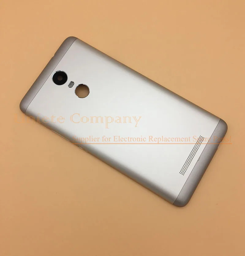 OEM для 150 мм Xiaomi Redmi Note 3 крышка батареи NOTE 3 Pro задняя дверь корпус+ боковые кнопки+ камера вспышка Замена объектива - Цвет: Золотой