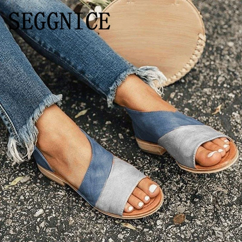 peep toes flat sandals