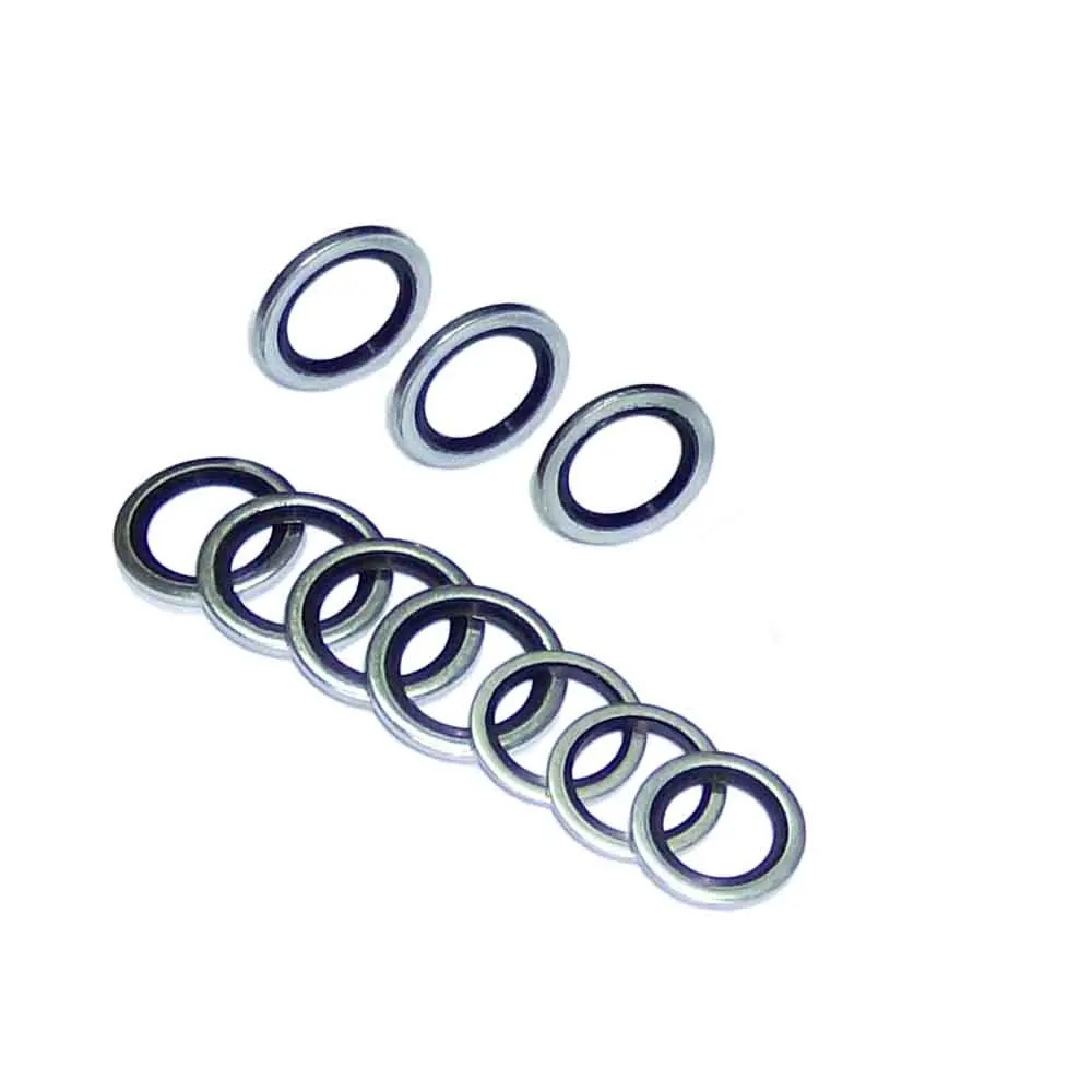 G3/8" BSP Self Centering Bonded Drain Plug Oil O Ring Washer Sealring