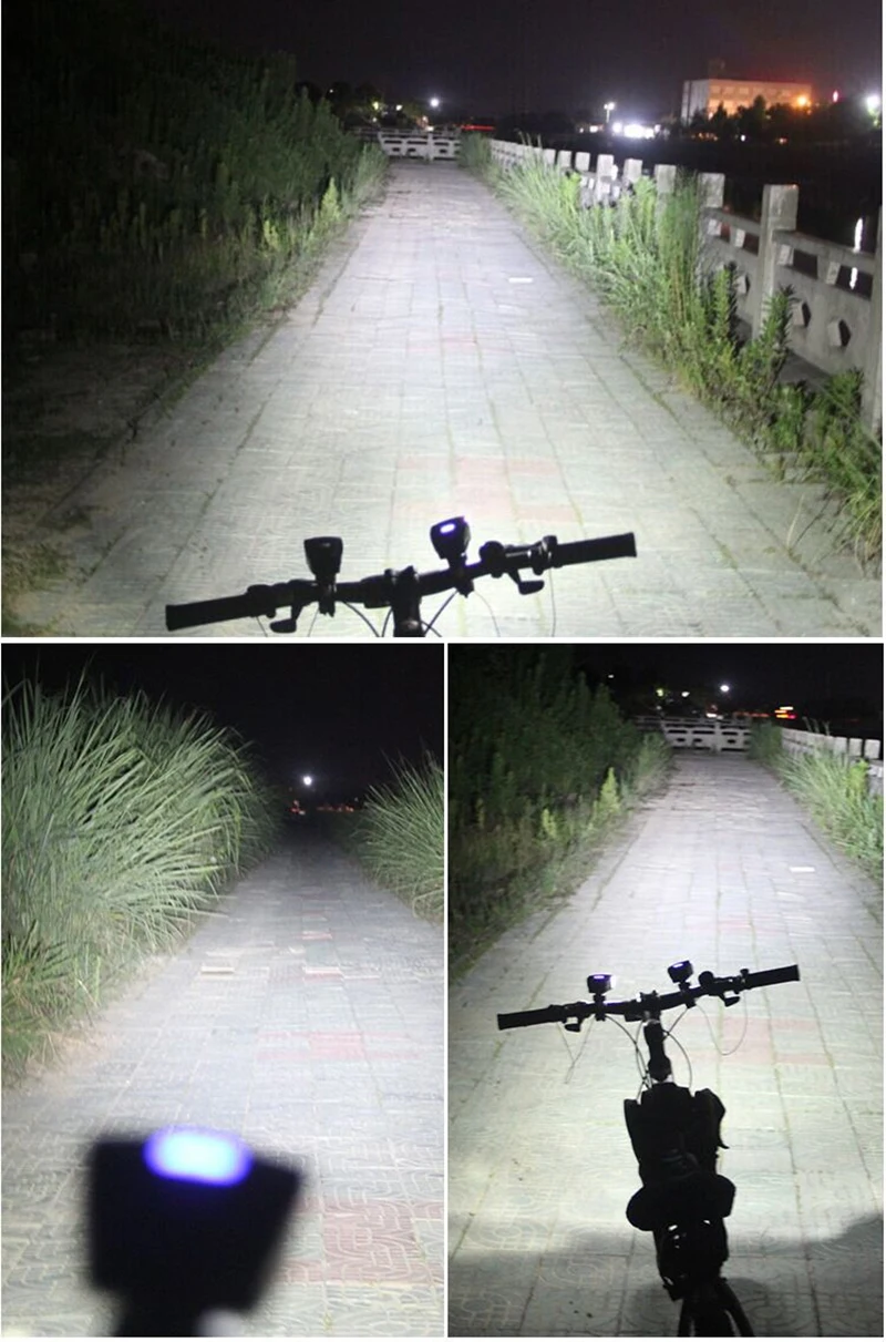 Sale USB Rechargeable Waterproof Bicycle Light with Adjustable High Bean & Low beam Light Cycling Horn Light 120db 17