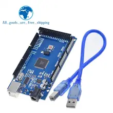 Плата TZT Mega 2560 R3 Mega2560 REV3(ATmega2560-16AU CH340G) на usb-кабеле, совместима с arduino [с usb-линией]