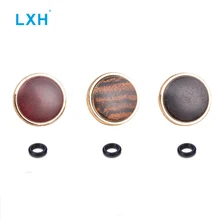 LXH Wooden&Metal Surface Camera Soft Shutter Release Button For Fujifilm Fuji XT20 X100F X-T2 X100T X-T10 X20 with Rubber Ring