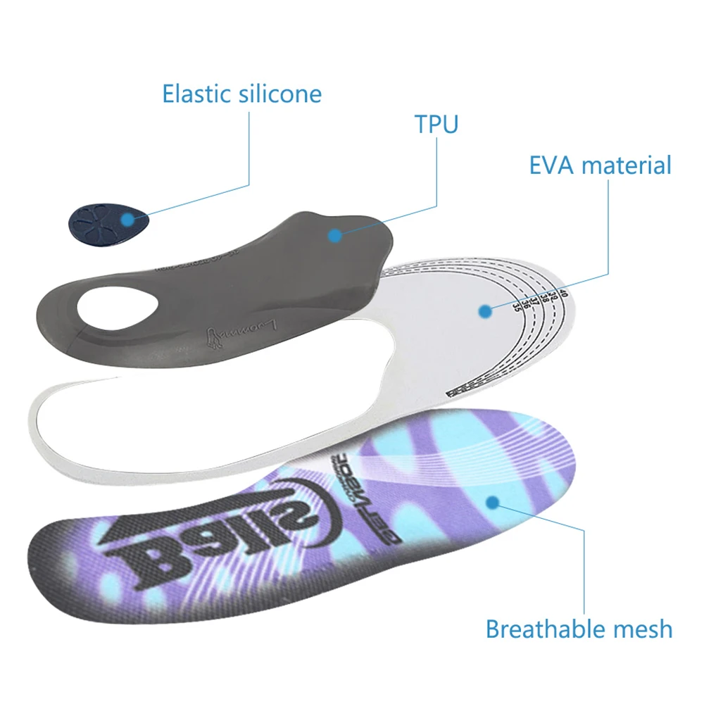 Ортопедическая стелька Плоская стопа плоский фасциит снимает боль в ногах боль в пятке супинатор обувь ортопедическая стелька для ухода за ногами