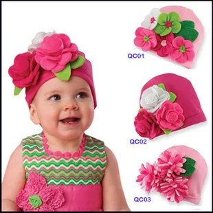 NEW DESIGN retail or wholesale Fall Baby Hat Modeling of flower children's fashion cap 3designs can be choose[240805] | Мать и