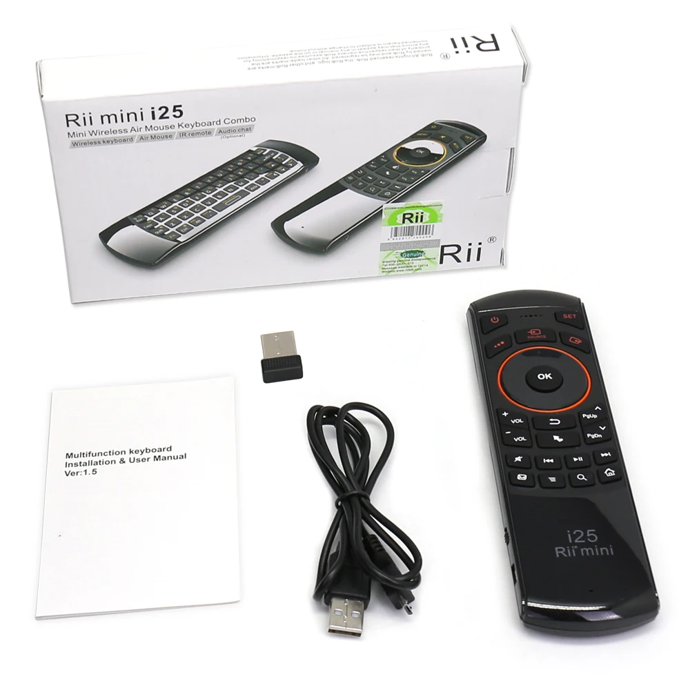 Rii i25 русский 2,4G мини беспроводная клавиатура Air Fly mouse пульт дистанционного управления для ПК HTPC IP tv Smart Android Google tv Box