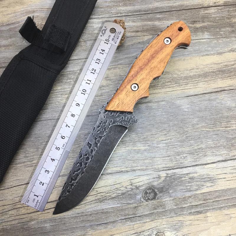 EDC Новый 440A стальной уличный тактический нож полный с фиксированным лезвием Tang