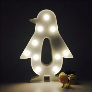 

Penguin Shape LED Night Light Novelty 3D Christmas Party Wedding Holiday Home Decor Kids Bedside Table Lamp Children Cute Gifts