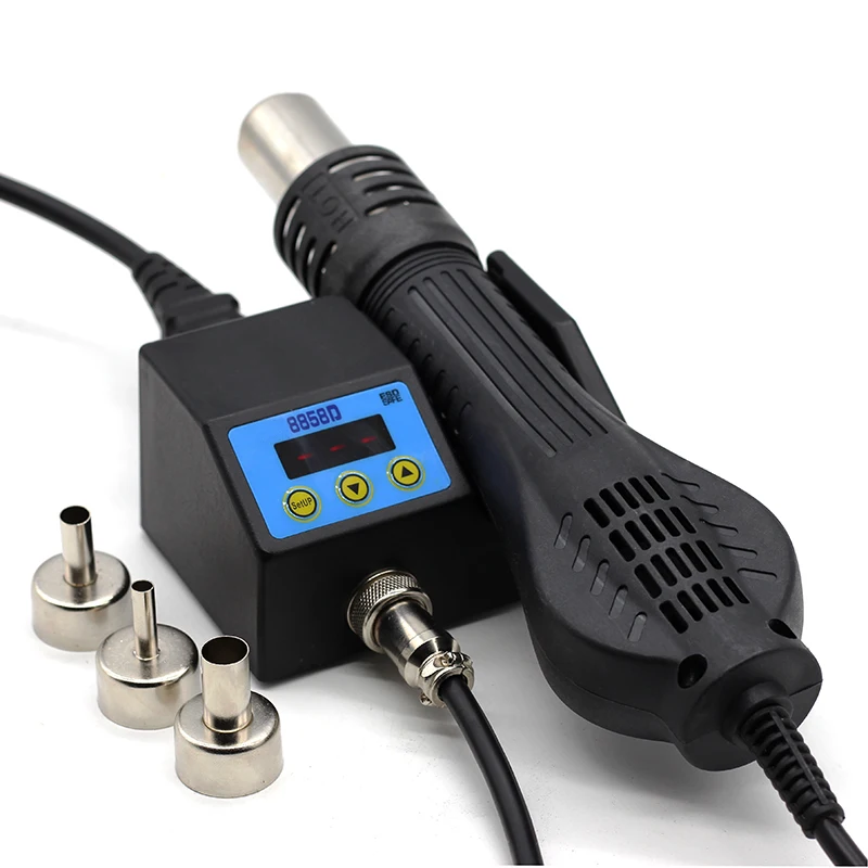 

Yarboly 8858D Heat Gun Hot Air Hair Dryer Soldering Hairdryer Gun BGA Rework Solder Station Desoldering Tool Upgraded 8858