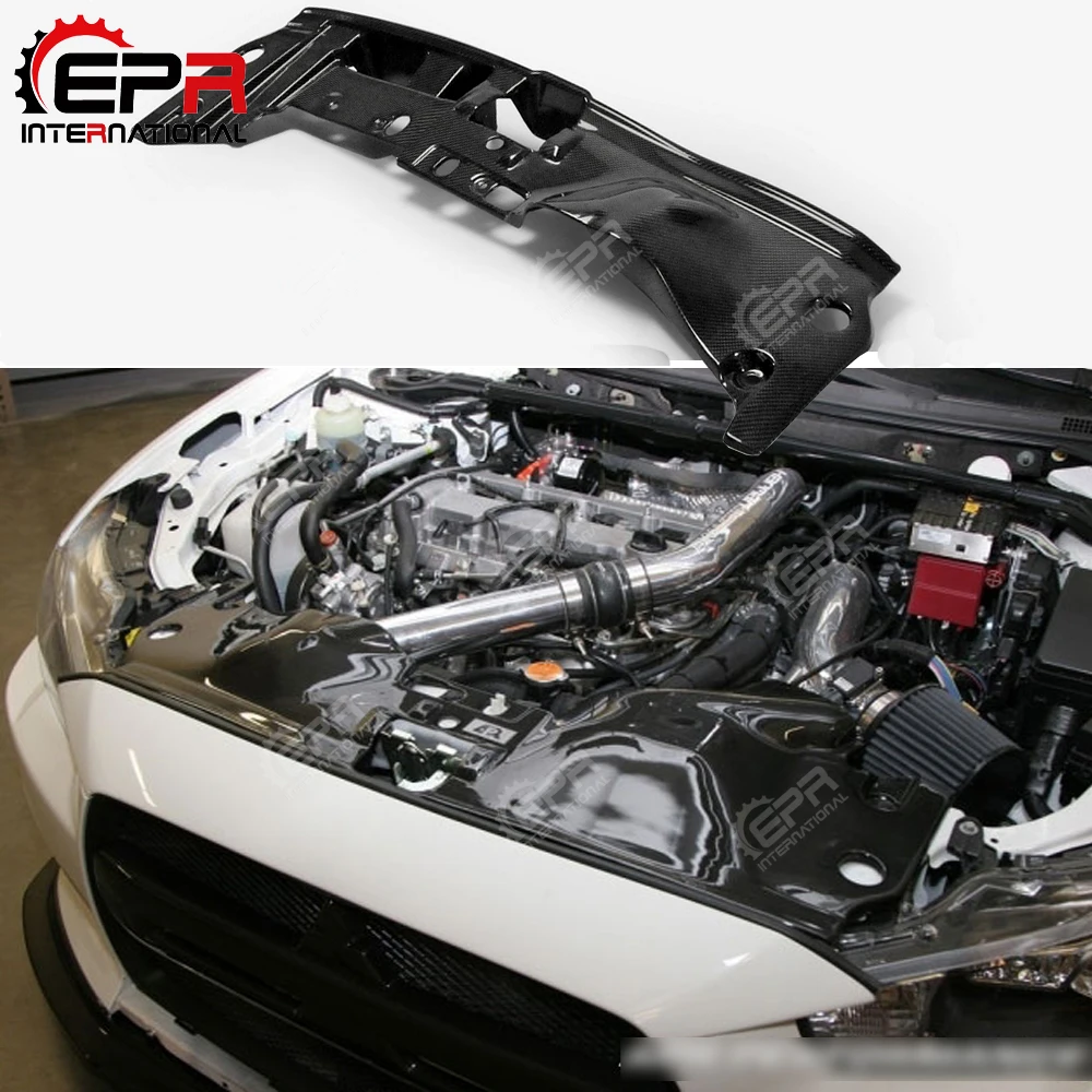 Тюнинг углеродного волокна OEM охлаждающая панель для Mitsubishi Evolution EVO 10 глянцевая