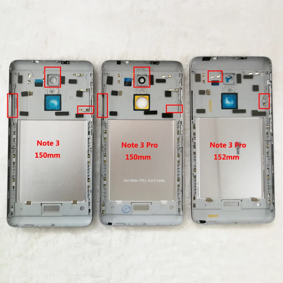 For Xiaomi Redmi Note 3 Battery Cover Redmi Note 3 Pro 150mm/152mm Back Battery Cover Door Housing Case Global/Special Edition