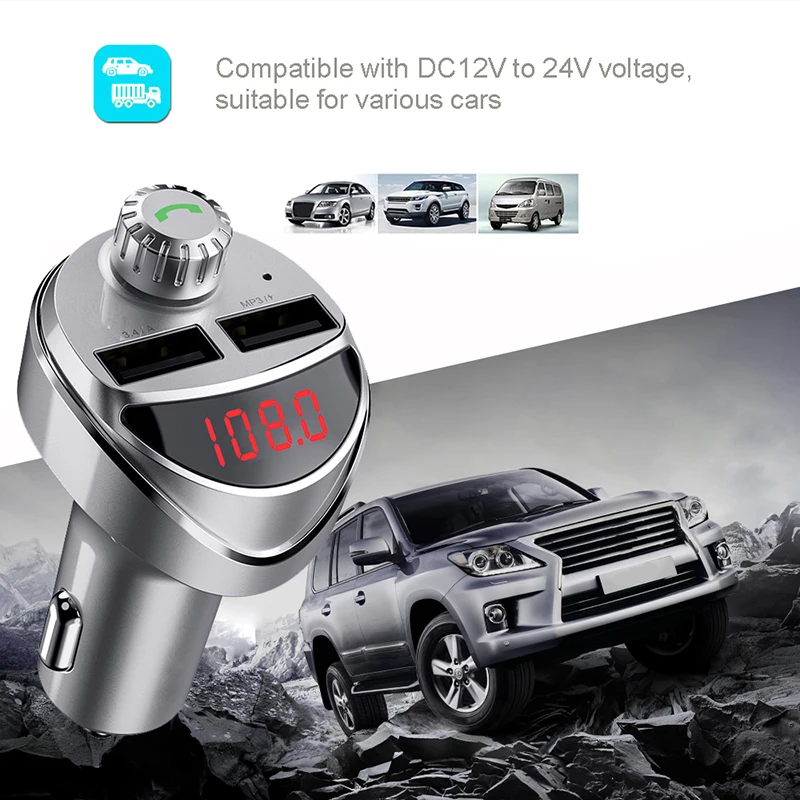 E3370 Bluetooth FM Transmitter Handsfree Car Kit -1