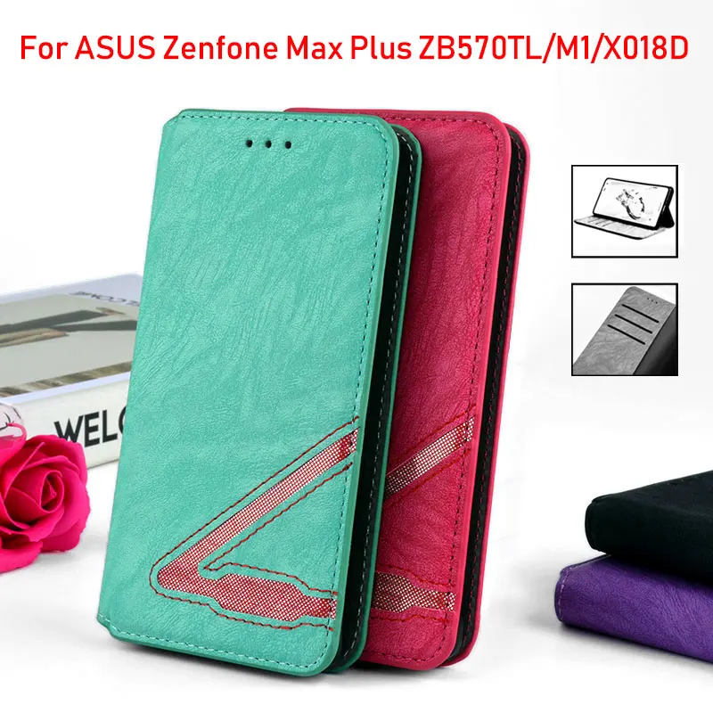 

For ASUS Zenfone Max Plus ZB570TL case Luxury Fashion Flip cover bling Leather Without magnets cases for M1 X018D funda coque