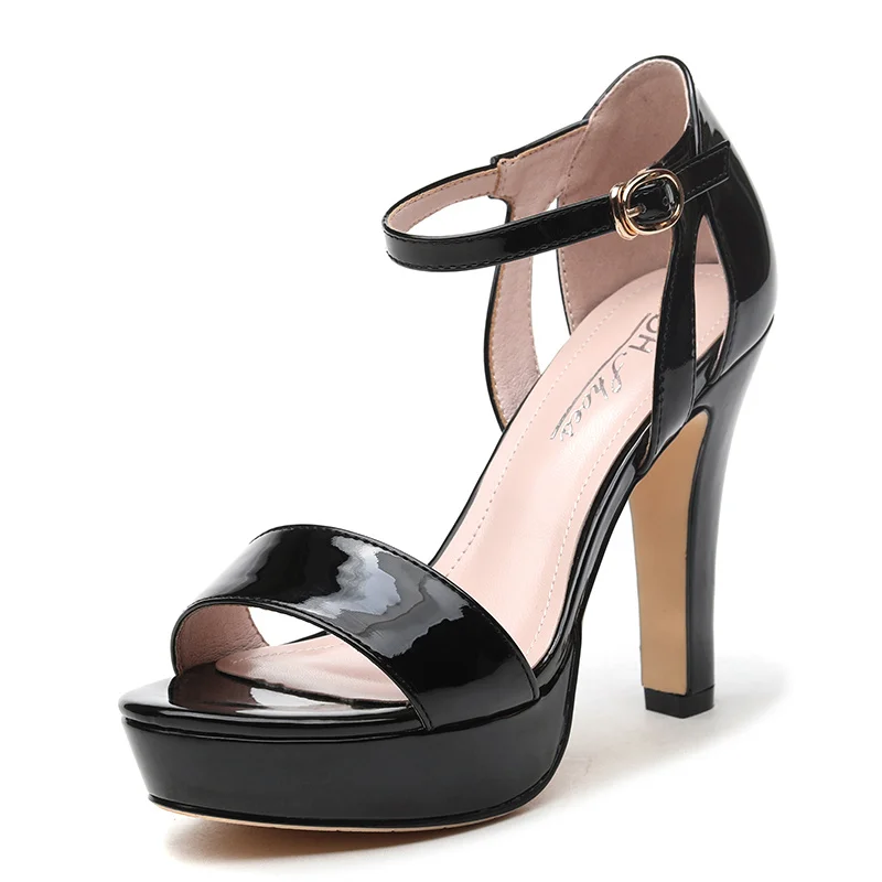 Lower Price Female PU Leather Office & Career Platform Sandals Open Toe Comfortable Breathable 