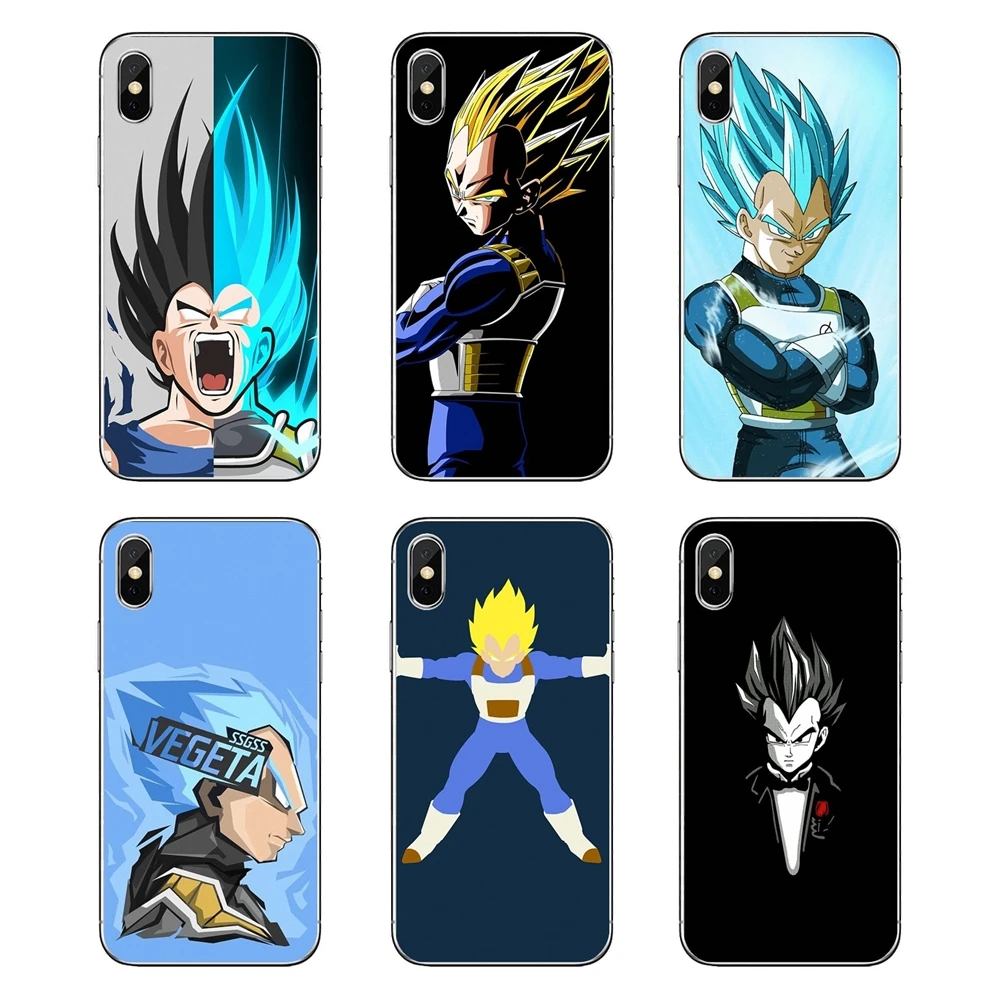 For Samsung Galaxy A5 A6 A7 A8 A9 J4 J5 J7 J8 2017 2018 Plus Prime Transparent Soft Cases Covers Dragon Ball z super Vegeta |