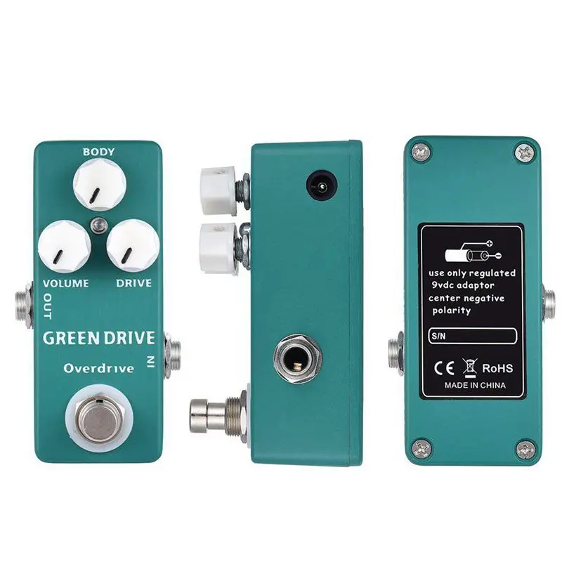 MOSKY MP-53 Green Drive Overdrive мини Одиночная педаль эффектов для гитары True Bypass