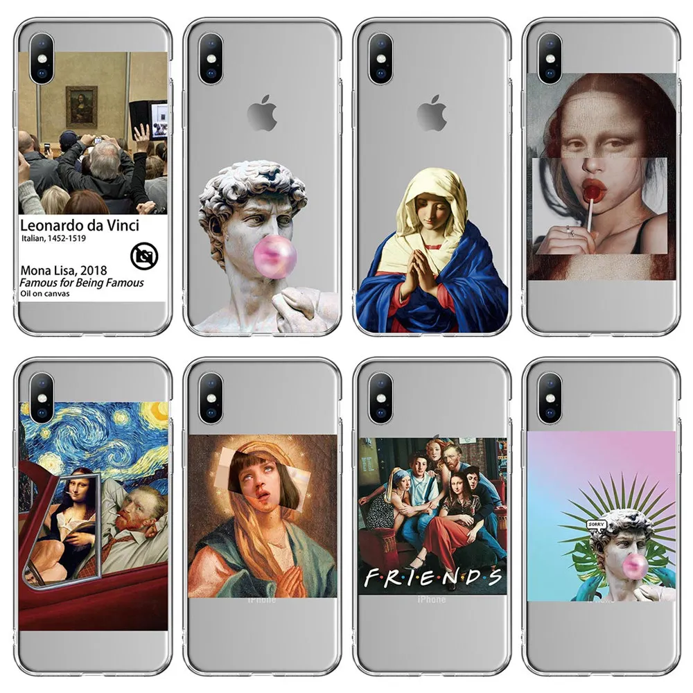 Чехол для телефона Ottwn с забавными рисунками для iPhone 11X7 8 6 6S Plus XR XS 11 Pro Max 5 5S SE с абстрактными буквами, прозрачный мягкий чехол из ТПУ