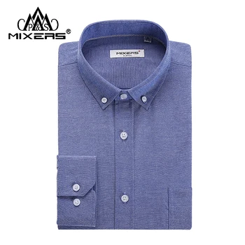 

Brand 2018 100% Combed Cotton Men's Shirts Long Sleeve Men'sShirt Classic Fit Casual Dress Shirt Men All Size XS-4XL