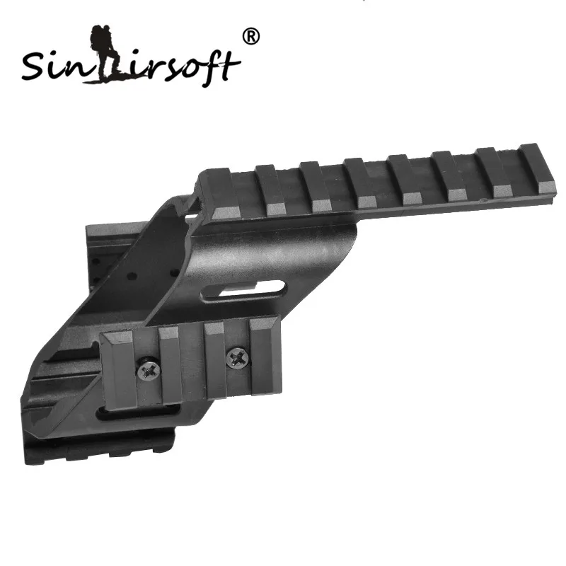 SINAIRSOFT ունիվերսալ մարտավարական ատրճանակ հրմշտոցների տեսքը լազերային լույսի լույսը տեղադրված է Quad 7/8 «Weaver & Picatinny Rail Glock 17 5.56