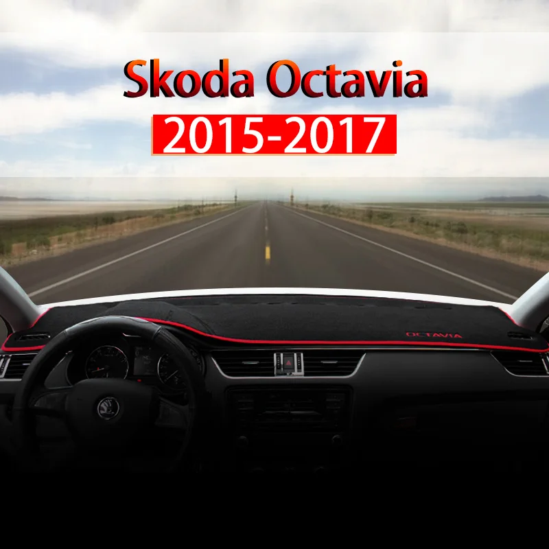 1 шт. для SKODA Octavia автомобилей центральная консоль на приборной панели крышка тире коврики протектор солнцезащитный козырек интимные аксессуары укладки