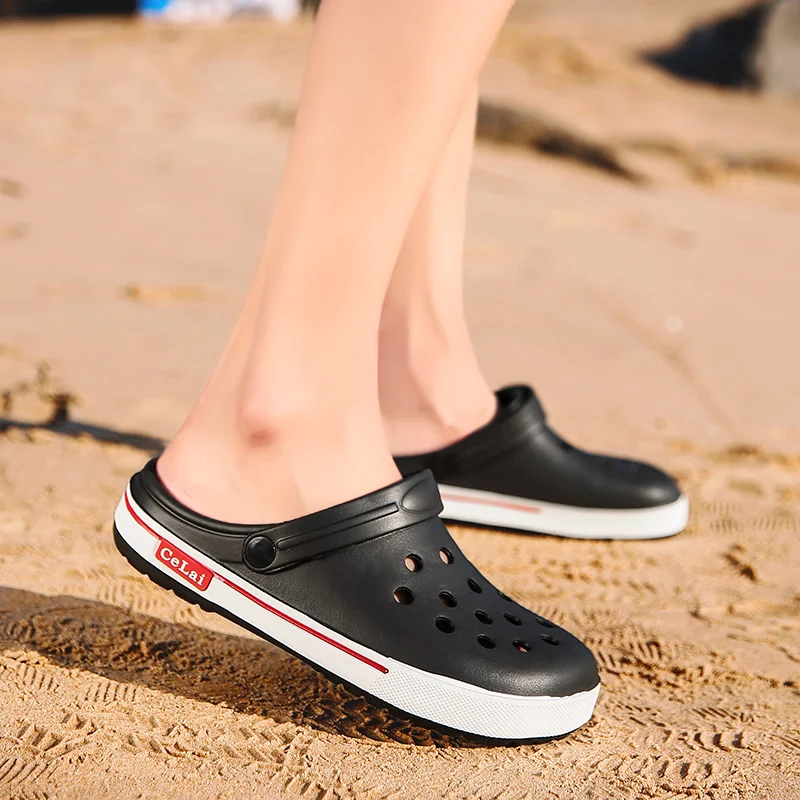 Nuevas Sandalias para hombre, zapatos Crocs de goma, Crocs, Sandalias EVA, de verano, chinelas zapatos para la playa, Cholas, hombre, zapatos con Croc|Sandalias de - AliExpress