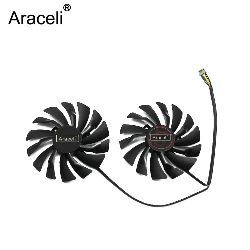 2PCS/lot 95MM PLD10010S12HH Cooler Fan Replacement For MSI Radeon R9 380 Armor 2X GTX 1060 970 RX580 Graphics Video Card Cooling