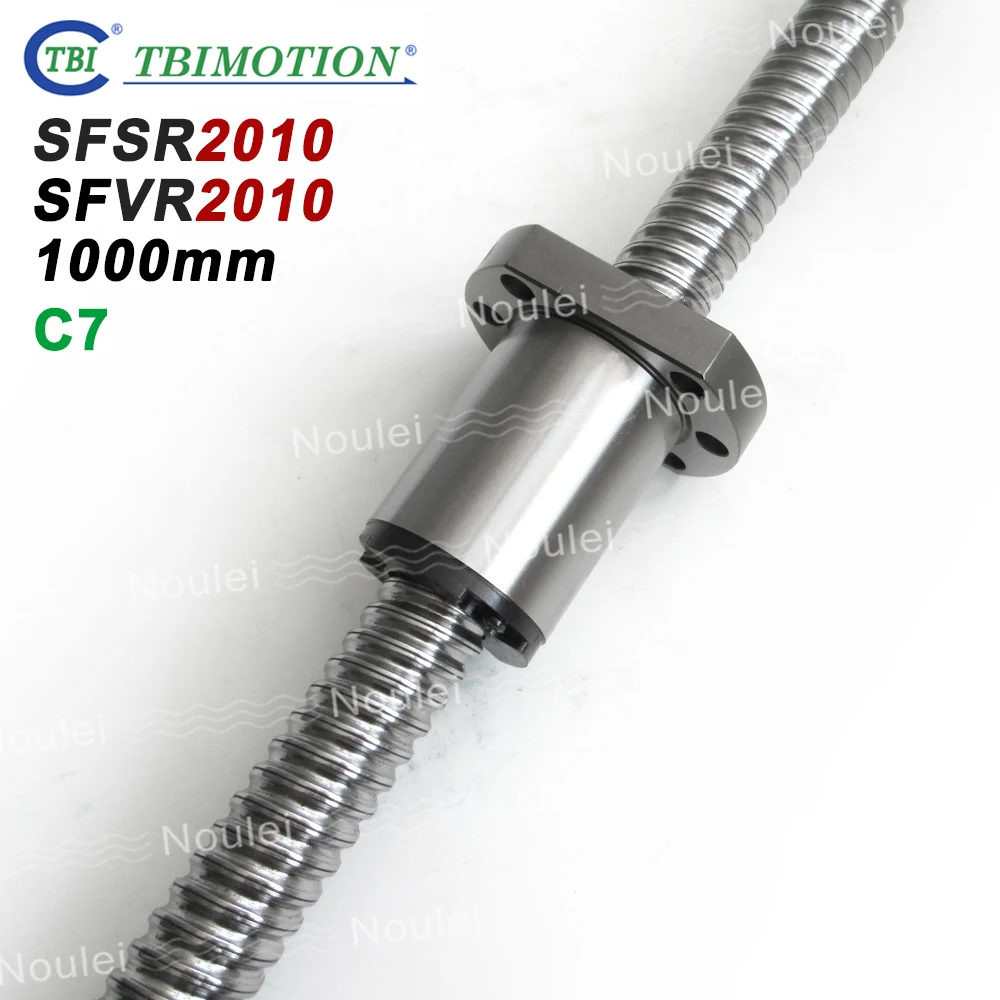 

TBI SFS SFV 2010 Ball Screws set and Nut SFSR2010 SFVR2010 C7 Rolled CNC 1000mm High Precision