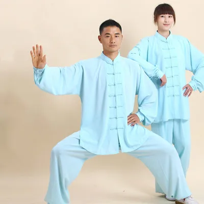 Long Sleeve Chinese Kungfu Clothing Men Tai Chi Uniform for Stage Martial Art Uniform Wushu Suit Taiji Wing Chun Practice Sets