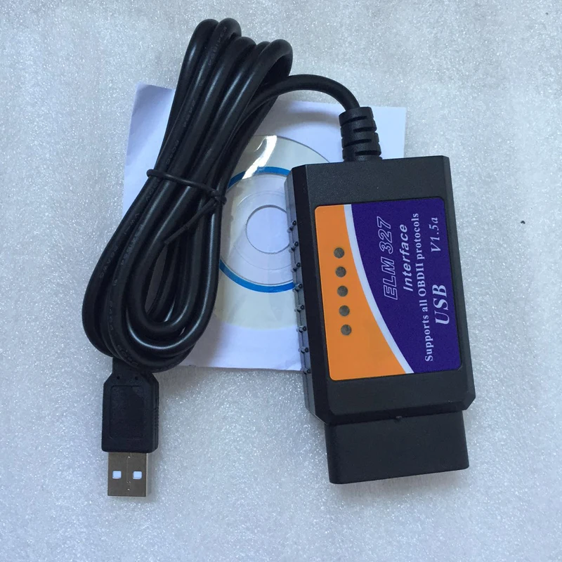 Бесплатная доставка v1.5 obd2 elm327 usb can bus сканер USB интерфейсный кабель OBDII elm 327