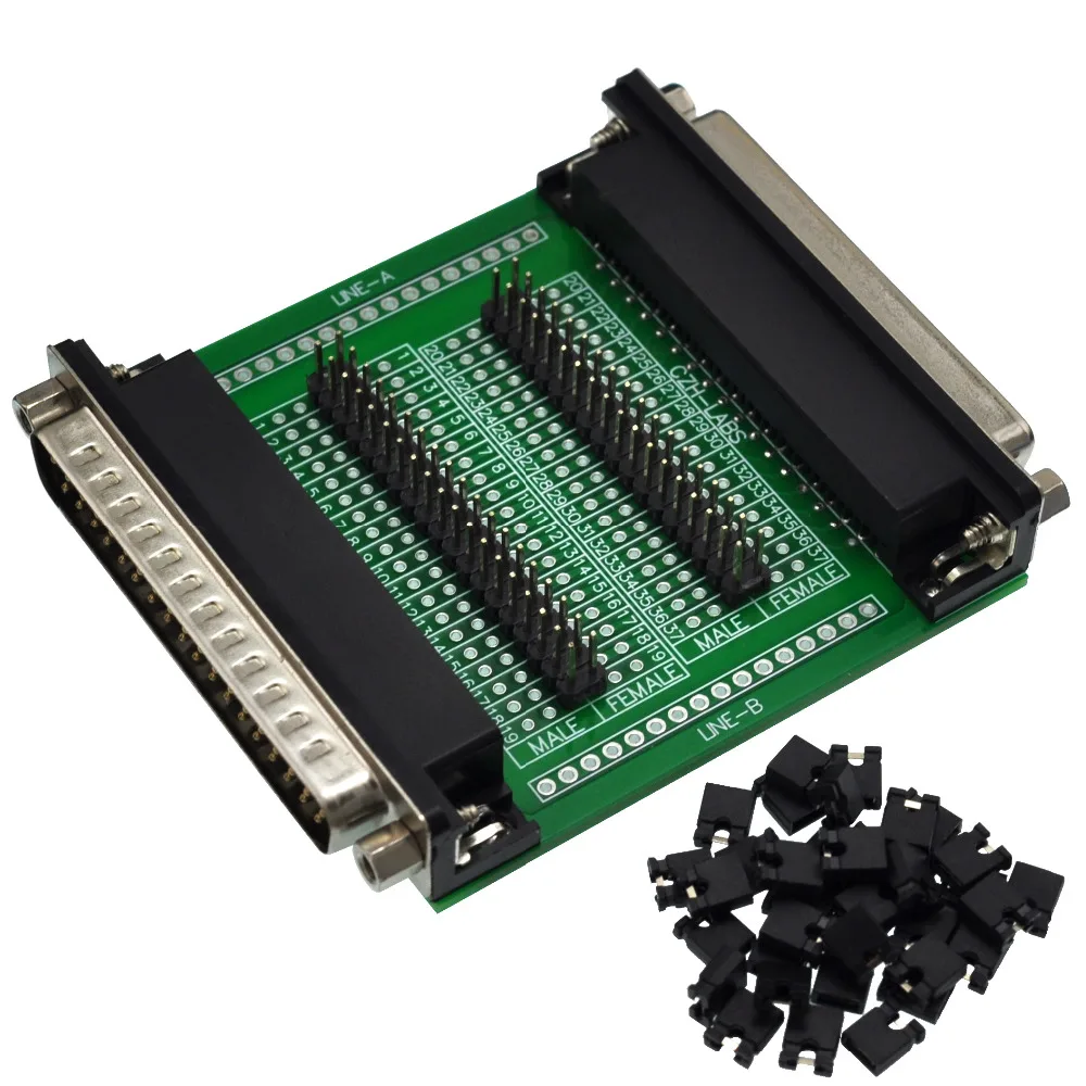 

CZH-LABS D'sub DB37 Diagnostic Test Breakout Board, DSUB DB37 Connector Male to Female.