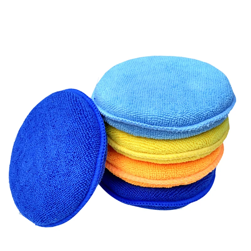 

5pcs Soft Microfiber Car Wax Applicator Pad Polishing Sponge for apply and remove wax Auto Care Car Cleaning Washing Tool