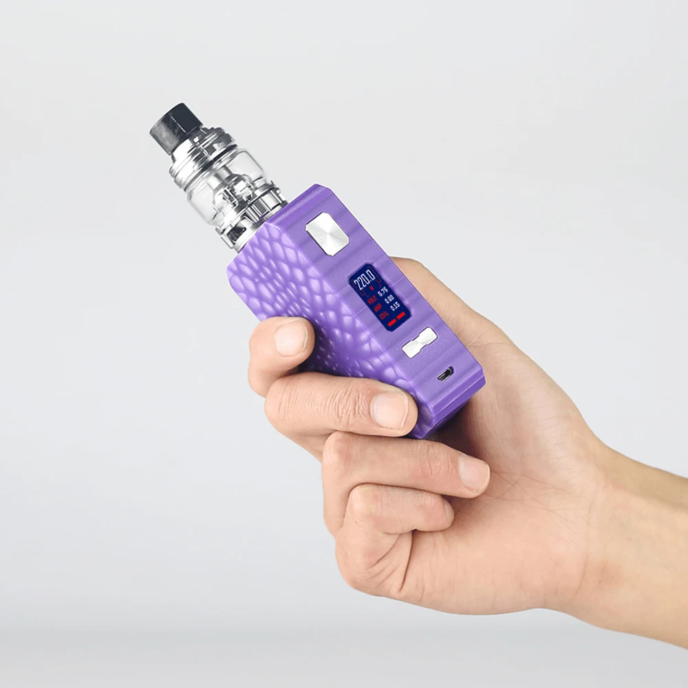 Eleaf Saurobox 220 Вт TC комплект с атомайзером ELLO Duro 2 мл/6 5 мл бак и VW/TC Ni/Ti/SS режим без