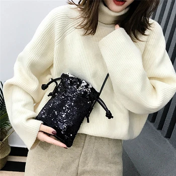 

New Style Women's Casual Square Sequins Pu Material Sequins Beam Bag Variety Of Styles Available Hot Sale