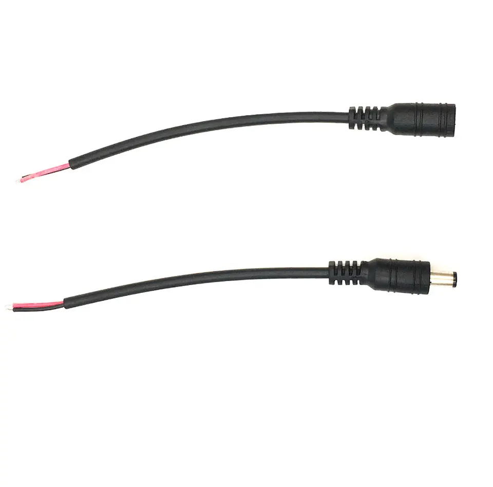 10 Sets DC Connector Male Female Cable Wire 2.1x5.5mm Plug Jack DC-022 Power Adapter For DIY LED Strip Lights Electrical Socket (9)