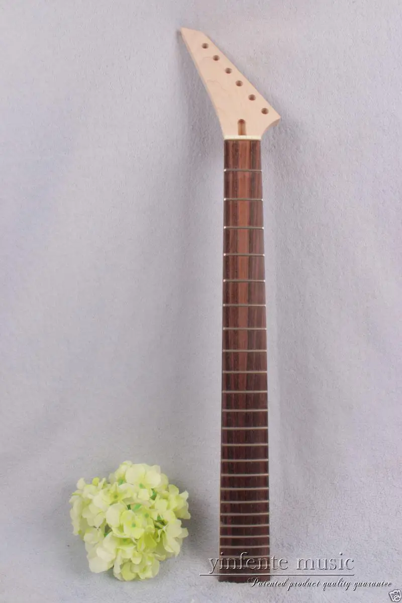 

New electric guitar neck maple 24 fret 25.5'' rose wood Truss Rod 1pcs #752