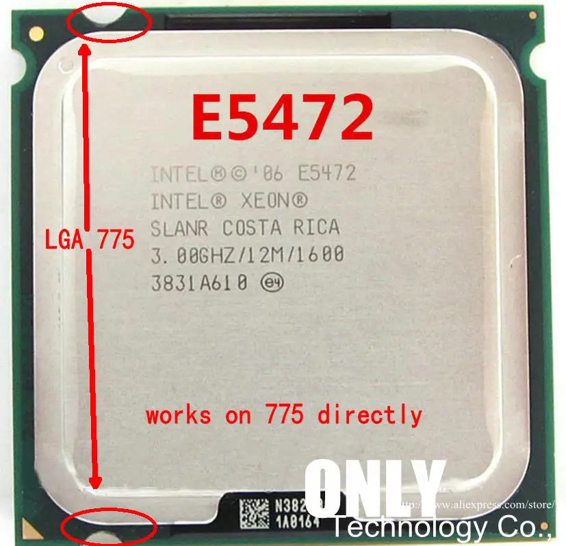 

free shipping E5472 Processor 3.0GHz/12M/1600 Works on LGA 775 mainboard no need adapter close to LGA775 Core 2 Quad Q9650 CPU