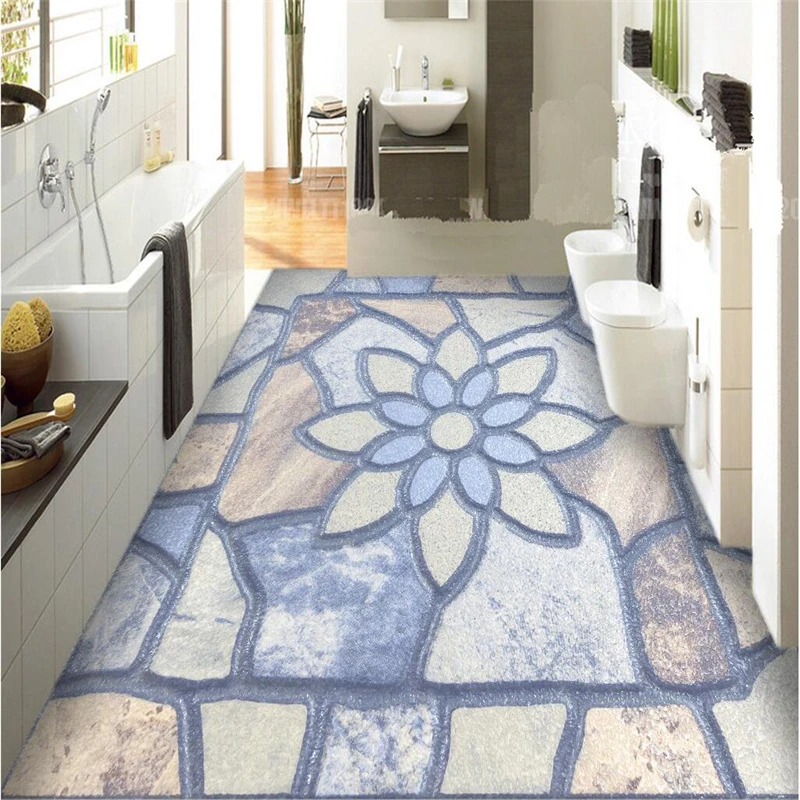 beibehang Large Custom Wallpaper Mural European Style Elegant Pattern
Parquet Background Floor papel de parede para quarto