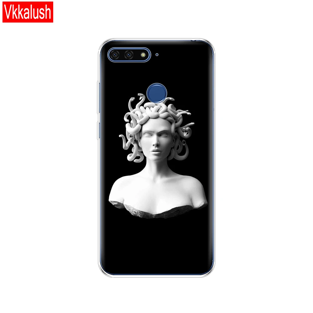 80017 Силиконовый чехол для huawei AUM-L29 Honor 7a Pro, 5,7 дюймов, чехол из мягкого ТПУ для телефона, задняя крышка для huawei Honor 7a Pro 7aPRO - Цвет: 80017