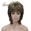 StrongBeauty Short Fluffy Layered Light Brown Highlighted Classic Cap Full Synthetic Wig Women's Hair Wigs COLOUR CHOICES ► Photo 2/6