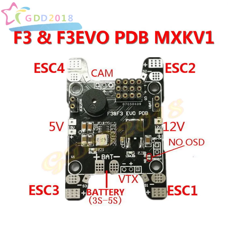 

5V 12V BEC PDB F3/F3EVO PDB Power Distribution Board PDB for FPV RC 250 Across Quadcopter