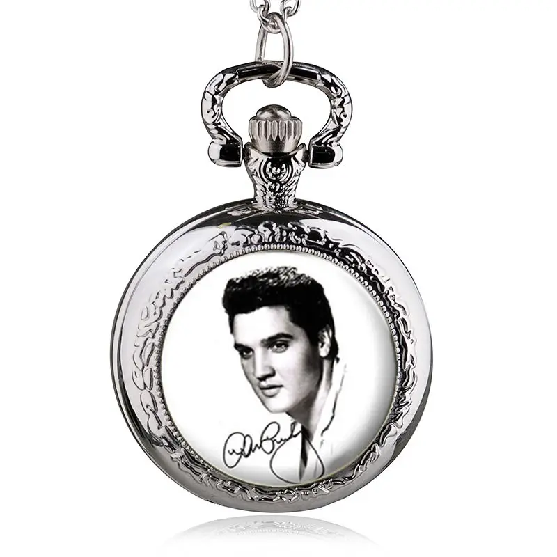 New Arrival Pattern Pocket Watch Necklace Chain Pendant Necklace Quartz Watch Men Women Clock