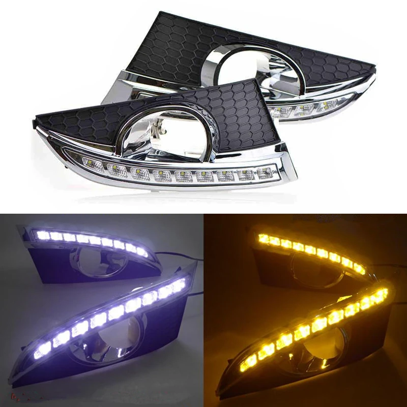 

DRL For Chevrolet Captiva 2011 - 2013,Super Bright Waterproof Car DRL LED Daytime Running Light With Fog Lamp Hole Wholesale