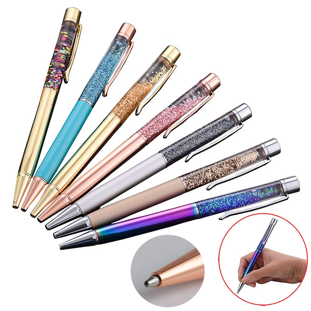 

50PCS Set Crystal Metal Ballpoint Pen Luxury 1.0MM Nib Diamond Ball Pen for Writing Custom Logo