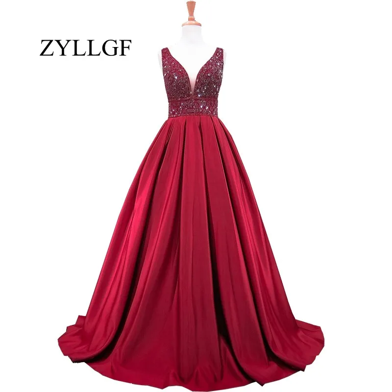 ZYLLGF Lange Moeder Jurk 2018 A-lijn Diepe V Heavy Kralen Backless Bourgondië Vrouwen Wedding Party Jurken Robe De Soiree RS34 ZYLLGF Lange Moeder Jurk 2018 A-lijn Diepe V Heavy Kralen Backless Bourgondië Vrouwen Wedding Party Jurken Robe De Soiree RS34