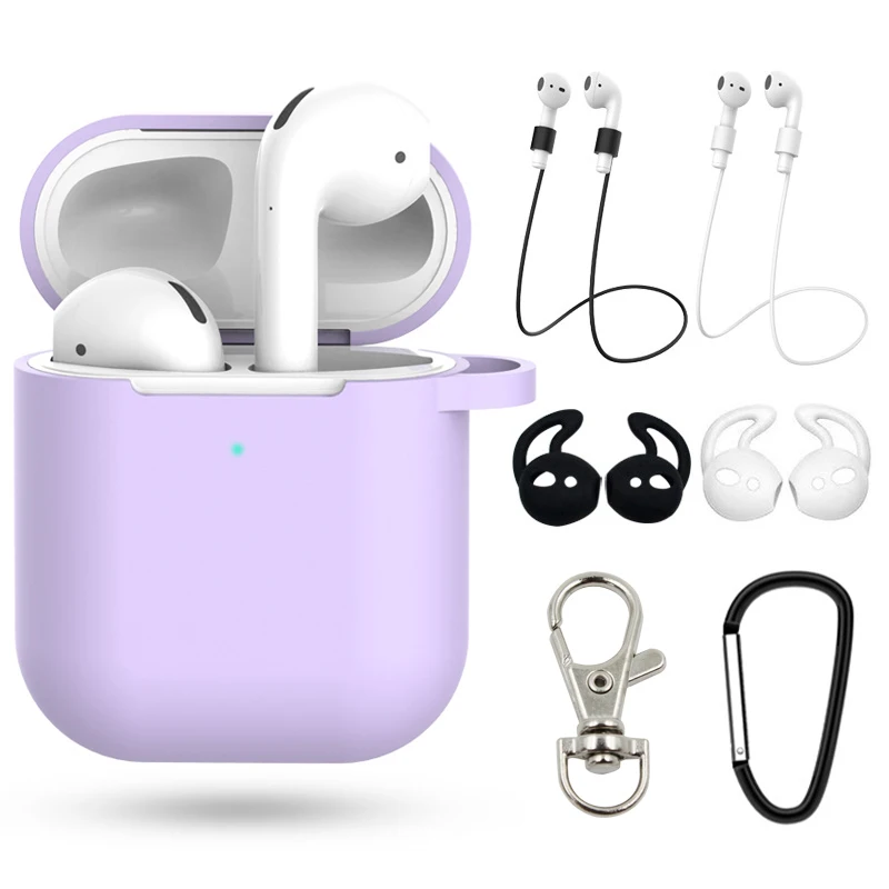 7 шт./компл. чехол для Airpods 2 полезный защитный силиконовый чехол для airpod чехол для Apple air pods 2 аксессуары противоударный чехол