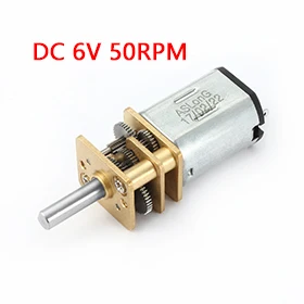 

Uxcell Newest 1Pcs 50RPM DC 6V Micro Speed Reduction Motor Mini Gear Box with 2 Terminals for RC Car Robot Model DIY Engine Toy