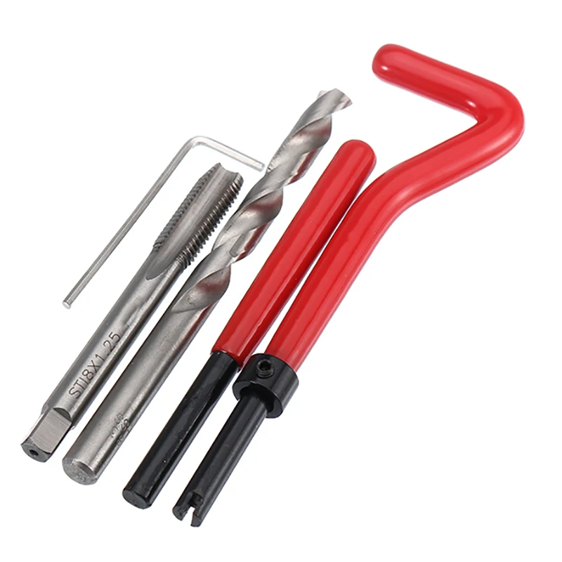 30Pcs Car Engine Block Restoring Damaged Thread Repair Tool Kit Auto Helical Coil Insert Garage Tools M8 Thread Repair Tool Ki