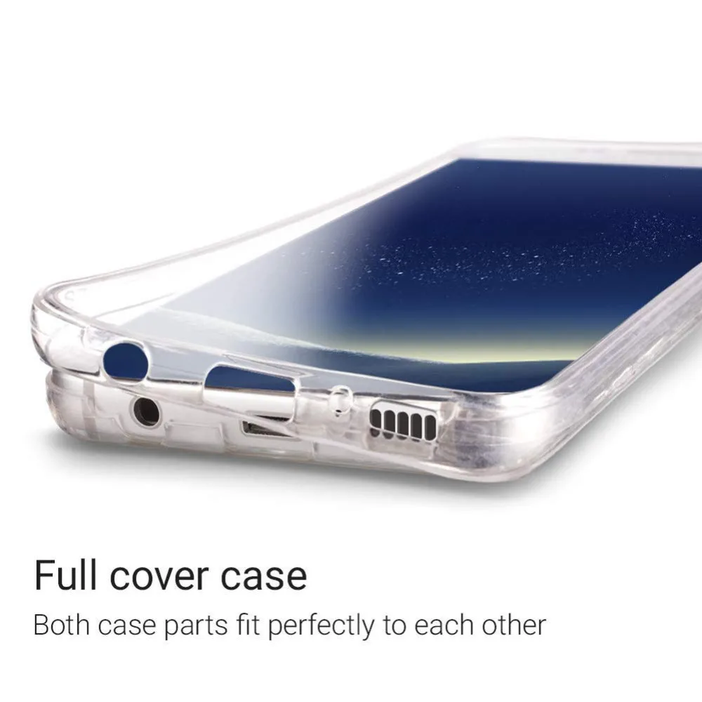 360 Degree Full Protection Clear Soft TPU Case Cover For Samsung A7 2018 A750 J4 J6 A6 A6 Plus 2018 Front&Back Phone Capa Coque  (3)