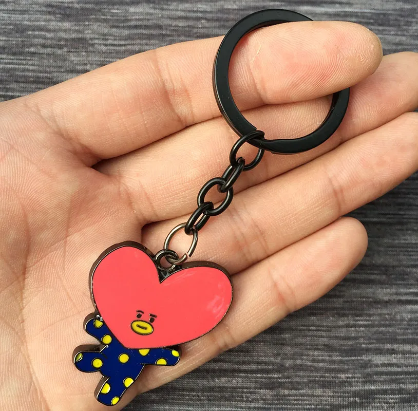 Kpop Bangtan Boys BTS TATA Keyrings Keychain BT21 Multicolor Metal