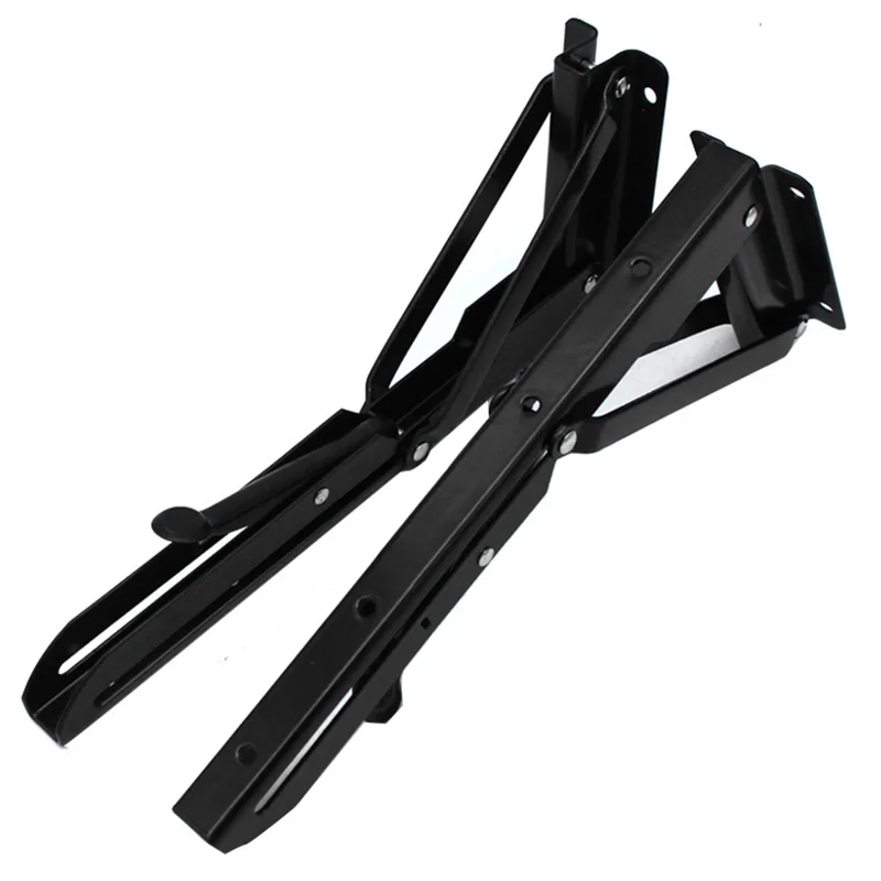 2 Pcs Folding Shelf Bracket Wall Mount Table Hinge Stainless Steel Spring Loaded Supports DC120