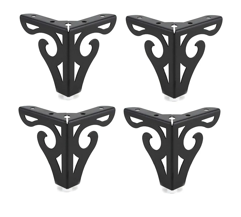 

10cm Height Hollow Out Modern Furniture Sofa Legs Metal Chrome Polished Table Cabinet Bed Cupboard Furniture Feet 4pcs